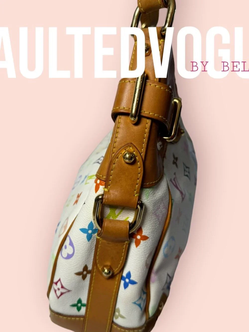 ✨ Louis Vuitton Lodge PM White Multicolore Murakami Hobo Bag ✨ - Picture 10 of 16